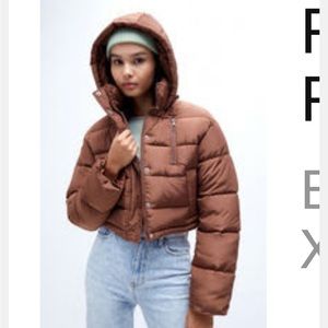Pacsun Cocoa Hooded Puffer Jacket XS/S